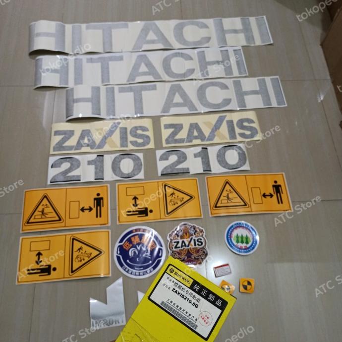 stiker excavator hitachi