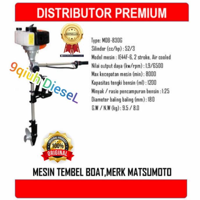Mesin Tempel Outboard 3HP MATSUMOTO.