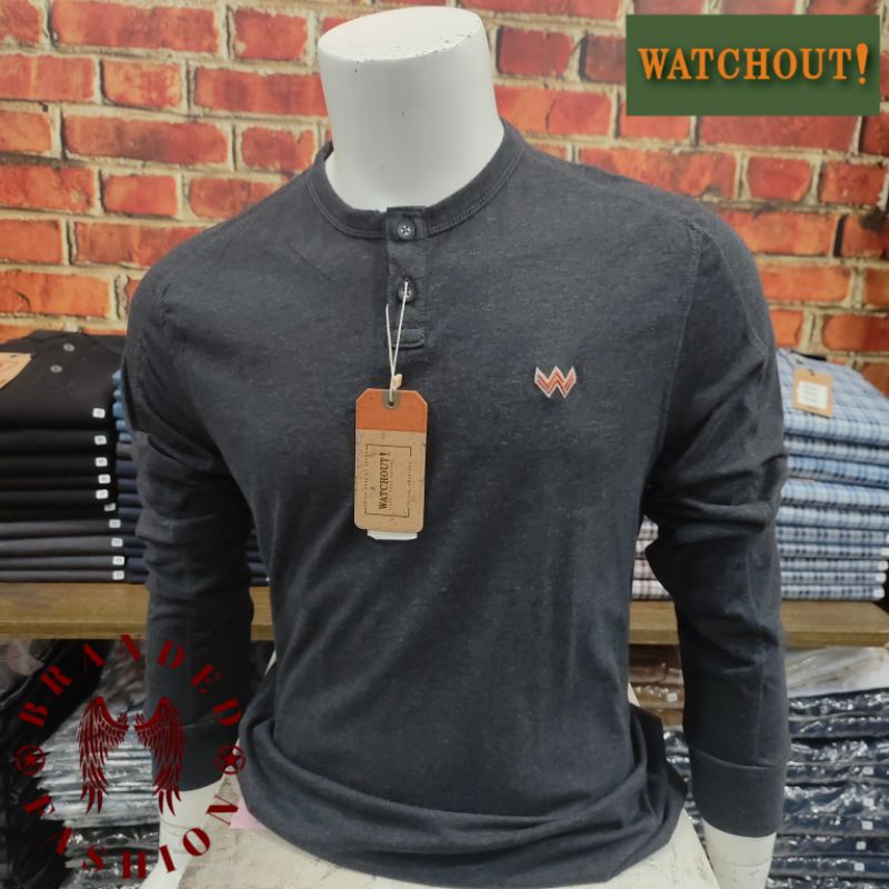 WATCHOUT CASUAL RM KAOS LENGAN PANJANG WK200290001 BLACK