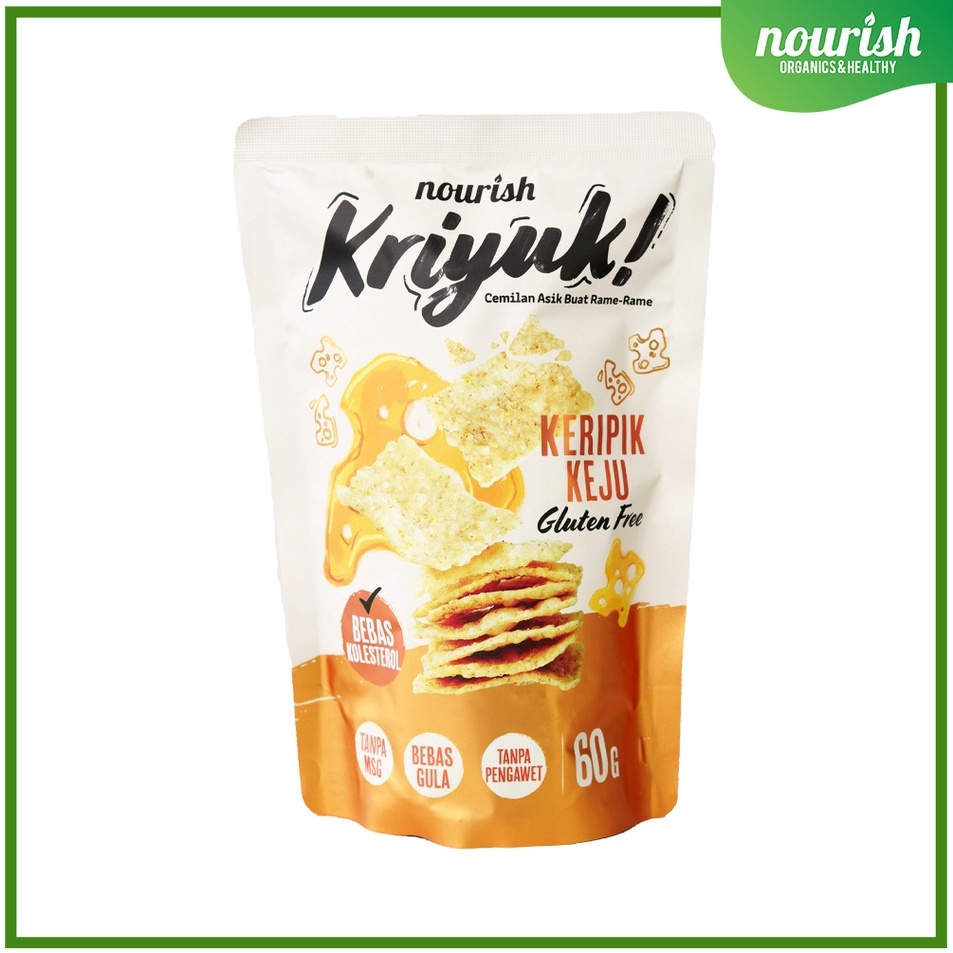 

✾✱ KRIYUK! Keripik Keju Edam Gluten Free Bebas Kolesterol, NO MSG 60g Murah Banget
