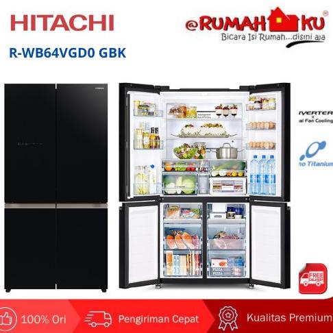 KULKAS HITACHI R-WB64VGD0 GBK 4 PINTU RWB64 VGD0 GBK