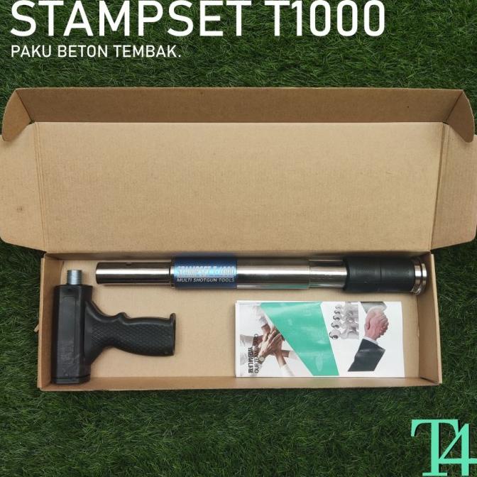 Stamset Mesin Paku Tembak Mesiu Ramset T1000 Bonus Paku Tembak 20Pcs