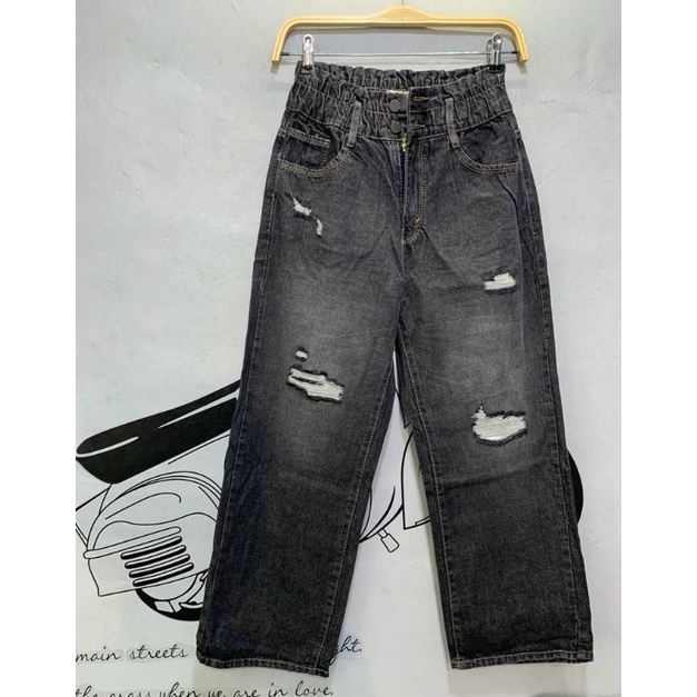 Dom Jeans BF/Celana Baggy Jeans Wanita Clara Romeo Evodom