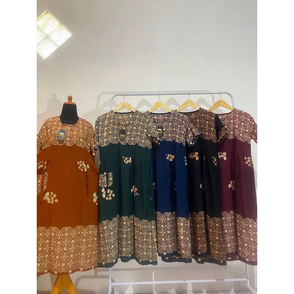 daster cibi batik wanita jumbo dress rayon tebal longgar
