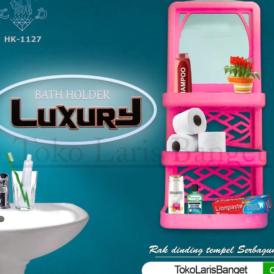 ➣ CERMIN GANTUNG PLASTIK / RAK KAMAR MANDI SERBAGUNA /  RAK SABUN LUXURY ✻ Kirim Sekarang