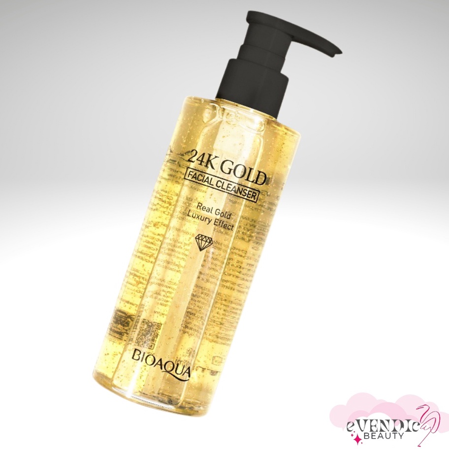 Laris BPOM BIOAQUA face wash 24K Gold Facial Cleanser pembersih wajah 200ml [BIO FW GOLD] Murah Bang