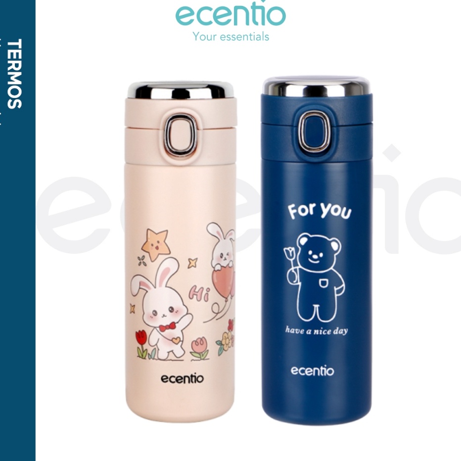 Ready stock ecentio termos mini air panas 400ml Led Penutup peluru Termos Air Panas 304 stainless Va