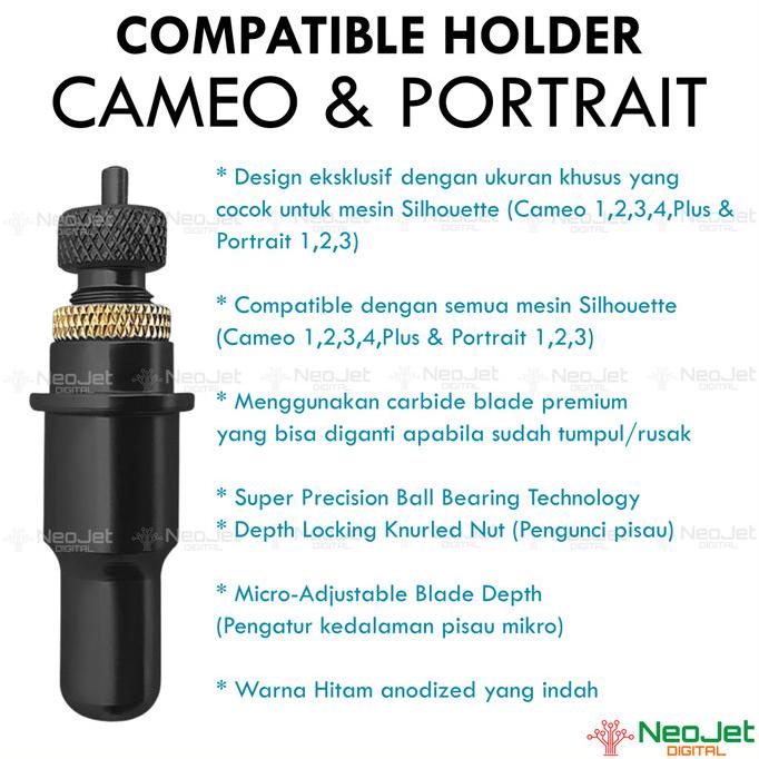 

Holder + Pisau Murah Mesin Cutting Sticker Cameo Portrait Compatible