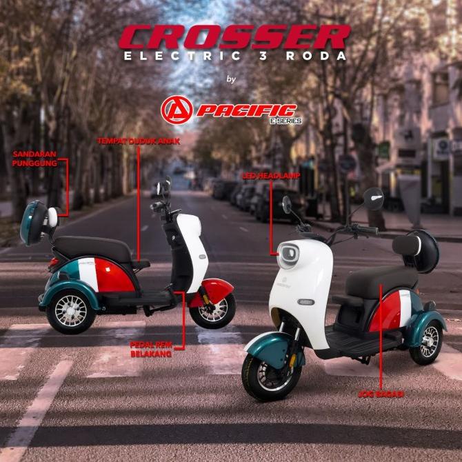 sepeda motor listrik ebike selis pacific crosser 3 roda