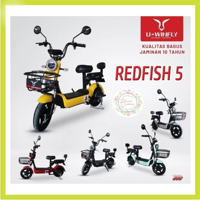 Uwinfly Sepeda Listrik Red Fish Pro RF+ Electric Bicycle Selis RedFish