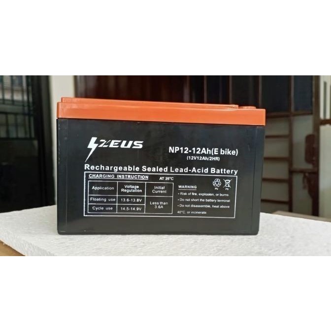 Aki Selis / Sepeda Listrik Richey VRLA 12v 12Ah / 12v12ah Zeus