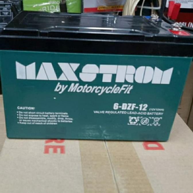 aki sepeda listrik maxstrom VRLA 6-dzm-12
