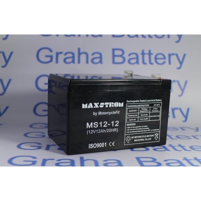 Aki Sepeda Motor Listrik Selis Butterfly 12v 12ah MF