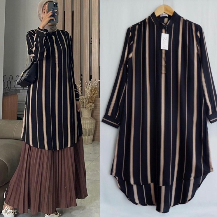 XMWB8938 Ready Stok KAILA tunik by ZALFA OUTFIT / tunik rayon motif bunga