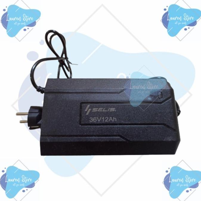 charger sepeda listrik selis 36volt 12 ah ada kipas original