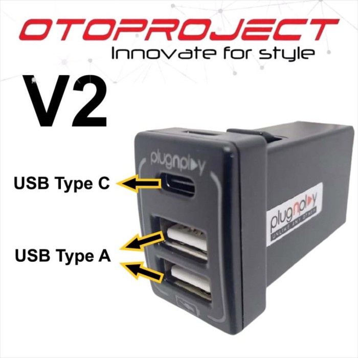 USB Fast Charging Otoproject Khusus Honda HRV Charger Hp Mobil Oem best
