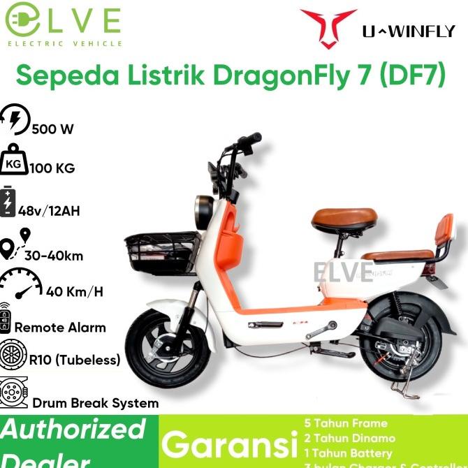 Uwinfly Sepeda Listrik Dragon Fly Electric Bike DragonFly DF Series