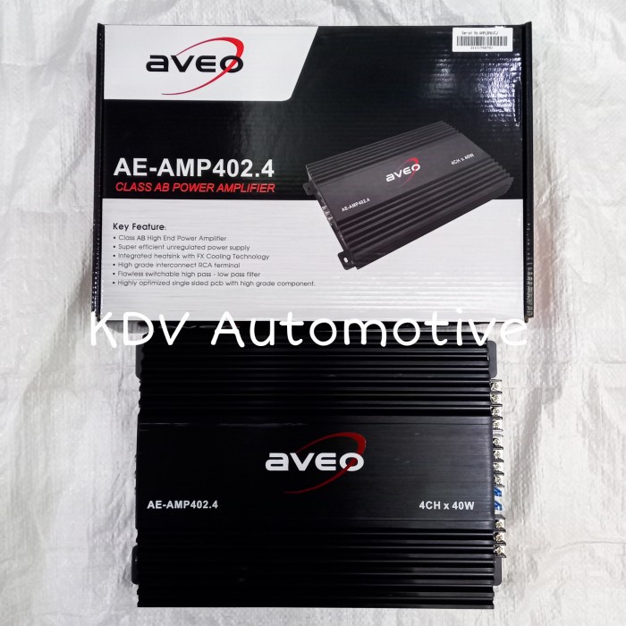 Power 4 Channel Aveo AE-402.4 Amplifier Audio Mobil star