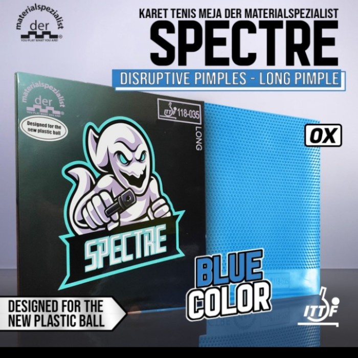 Terlaris Karet Bat Der Materialspezialist Spectre Blue Bintik Panjang Ox