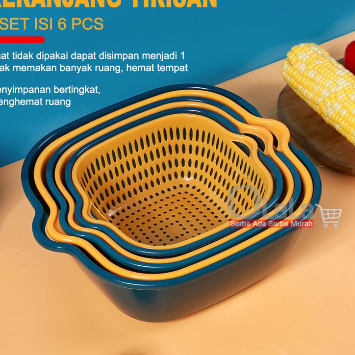 Terbaru KERANJANG TIRISAN SERBAGUNA 6IN1 OLL-0710 Sale