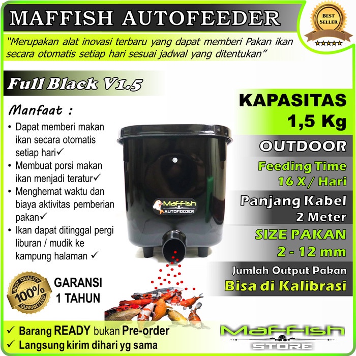 Terlaris Autofeeder Pemberi Makan Pakan Ikan Otomatis/Auto Fish Feeder Outdoor