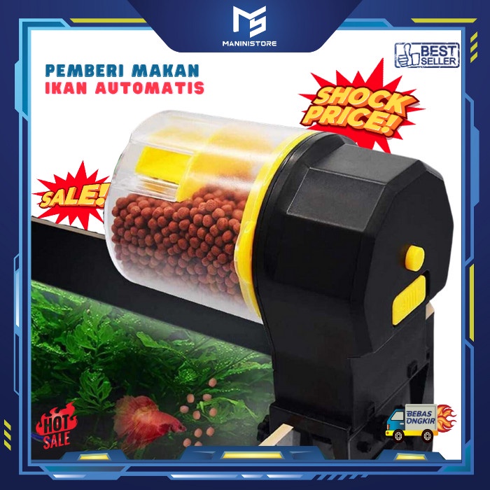 Terlaris Pemberi Makan Pakan Ikan Otomatis Aquarium Timer Makanan Ikan