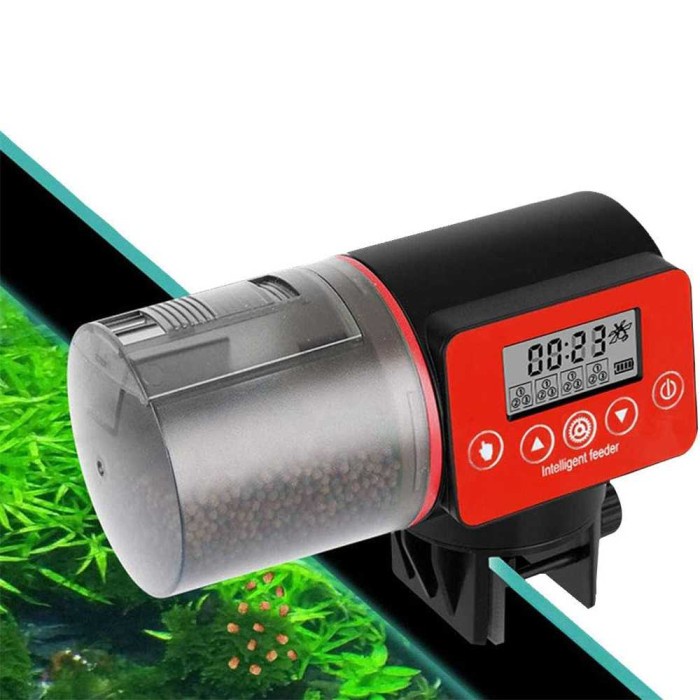 Terlaris Mesin Pakan Ikan Aquarium Auto Fish Feeder Channa Food Timer Otomatis