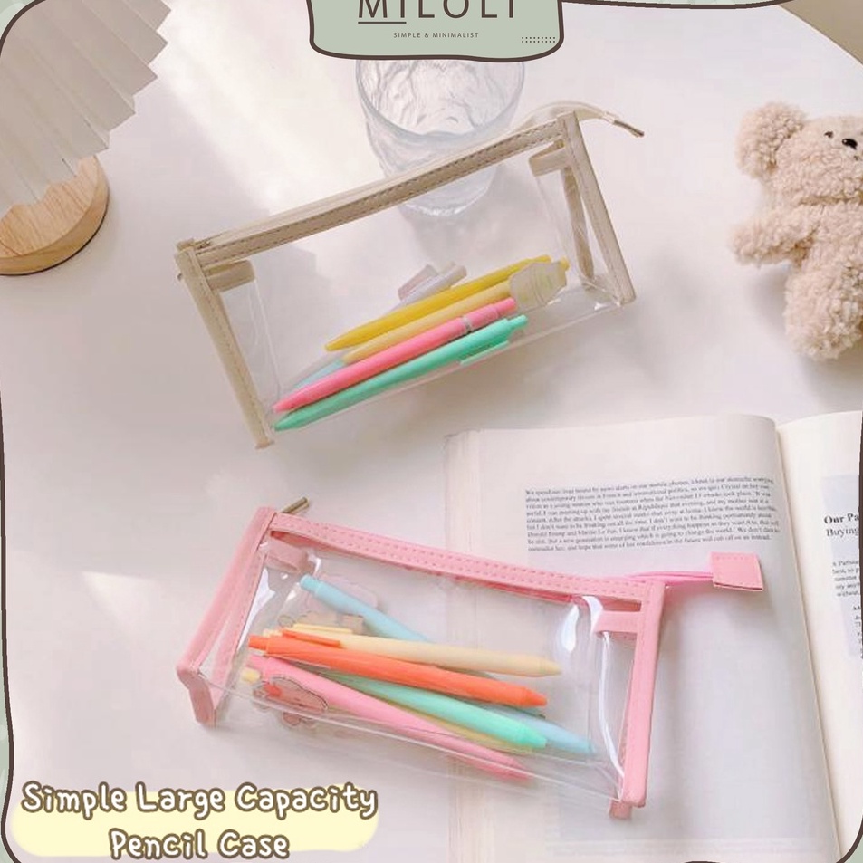 

TSZP6651 Terbaru day [MILOLI] Transparant & Simple Pencil Case Pencil Pouch Tempat Pensil Bening Aesthetic - F0118