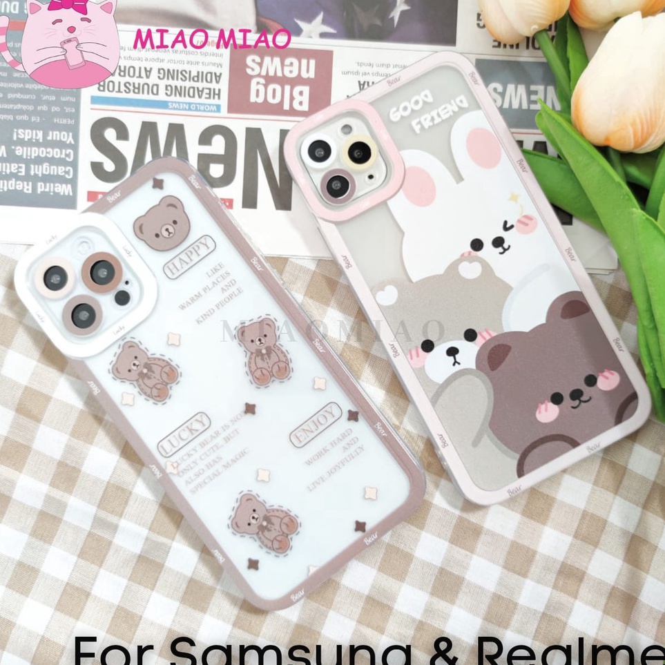 Pasti Murah SOFTCASE CASE CUTE BEAR CM-013 014 FOR SAMSUNG REALME J2 PRIME A03 A03S A22 4G/M22 4G A3