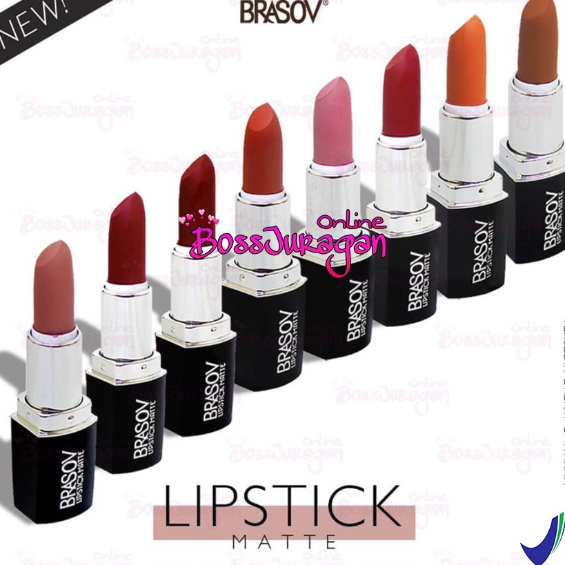 Terupdate (BOSS) BRASOV Lipstick Matte 3.8 g - Lipstik Putar | Lipstik Mate