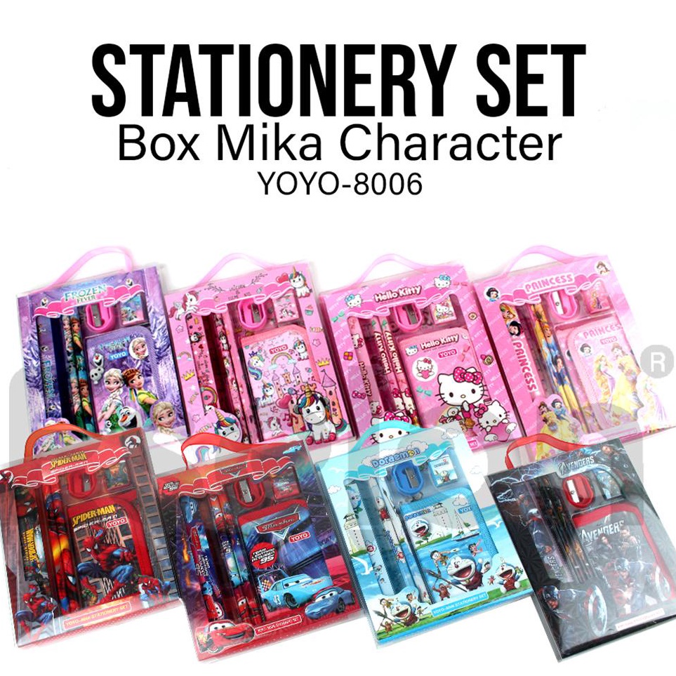 

VDLN8734 Dijamin Ori>/ Stationery Set 6in1+DOMPET 8006 Box Mika / Paket Alat Tulis Set