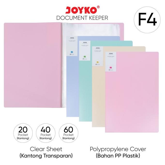 

Terlaris Document Keeper Clear Holder Map File Dokumen Folder Joyko F4 Pastel