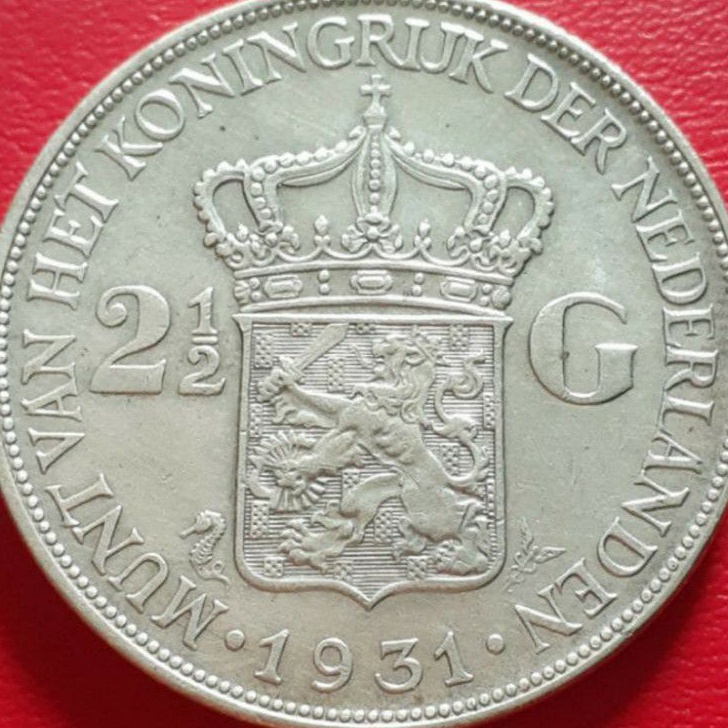 Terlaris Koin Kuno Silver Perak Netherland Belanda Wilhelmina  Gulden Terlaris
