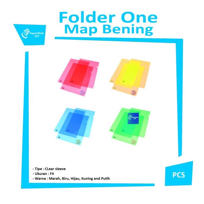 

Terlaris Map L / Map Bening Folder One Folio / F4 Warna