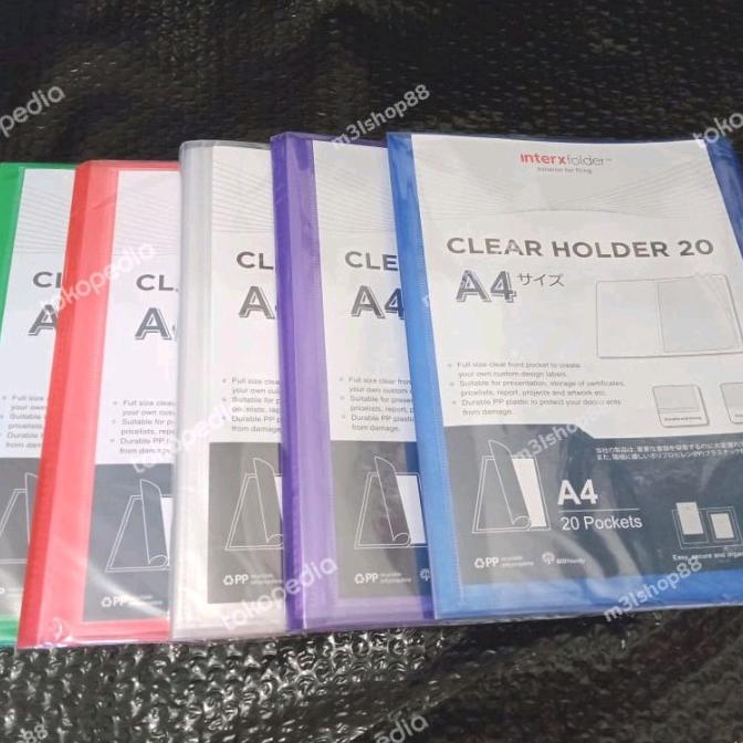 

Murah Clear Holder / Dokumen Keeper/Display Book A4 20 Lembar Inter X Folder