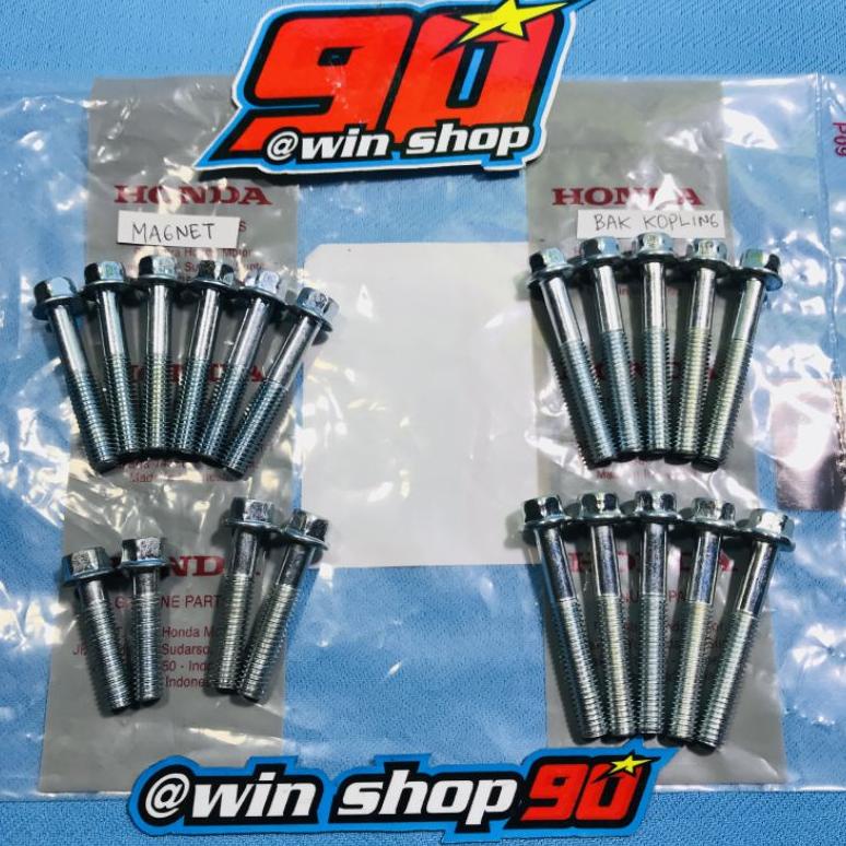 New Arrival Baut Blok Mesin Kanan Kiri Supra X 125 Karisma Kirana Satu Set Assy Wave 125 (Blok Magne