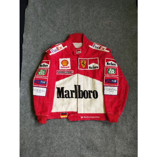 jaket racing vintage Michael Schumacher Ferrari marlboro