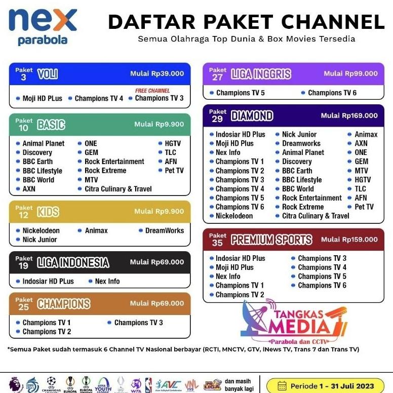 Viral Paket Basic Nex Parabola Aktifkan Trans Tv &amp; Mnc Group (Rcti, Mnctv, Gtv, Inews) Update 2023