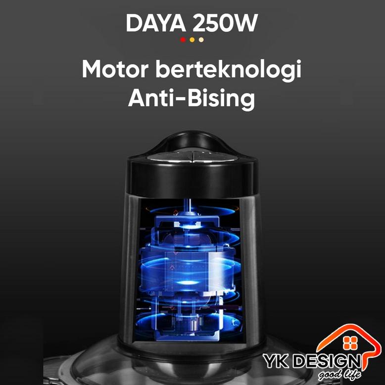 Terkini Yk Design Yk-100A01 Blender Penggiling Daging Serbaguna / Meat Grinder Chopper 2L Blender Ch