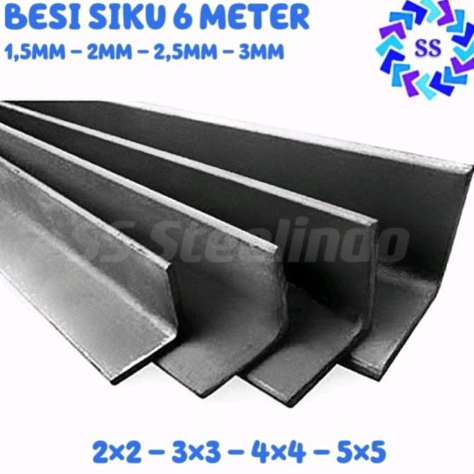 Besi Siku 6 Meter (2X2 3X3 4X4 5X5) (2Mm 2,5Mm 3Mm 4Mm)