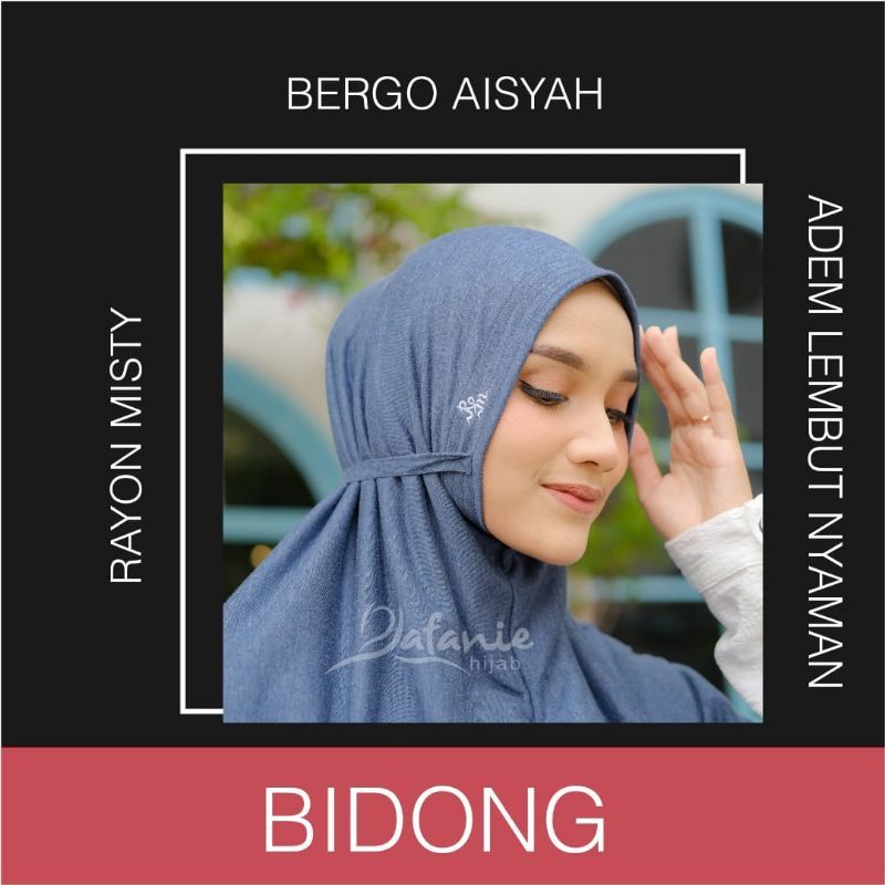 Rafanie Misty Bergo L - Jilbab Instan Dayli Hijab Adem Nyaman Halus Lembut Murah