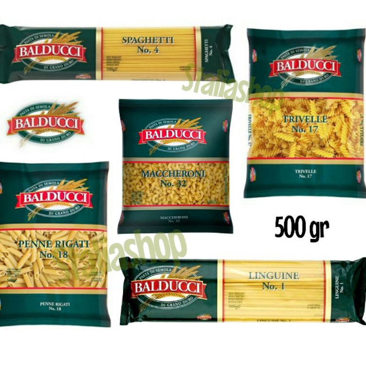 

Terlaris Balducci Pasta Spaghetti Penne Trivelle Makaroni Lasagna Maccheroni 500gr