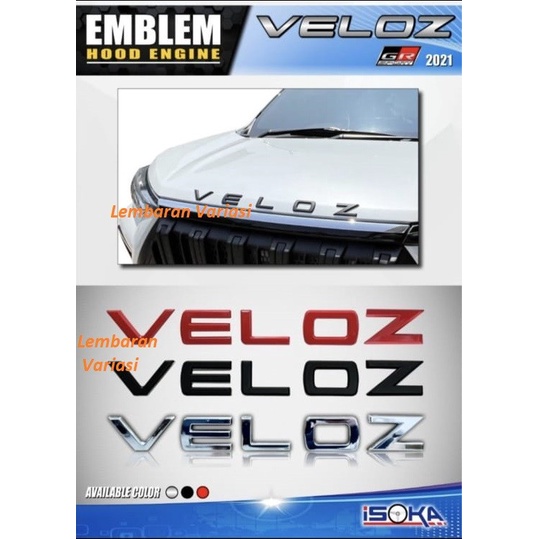 Emblem Kap Mesin VELOZ 2022