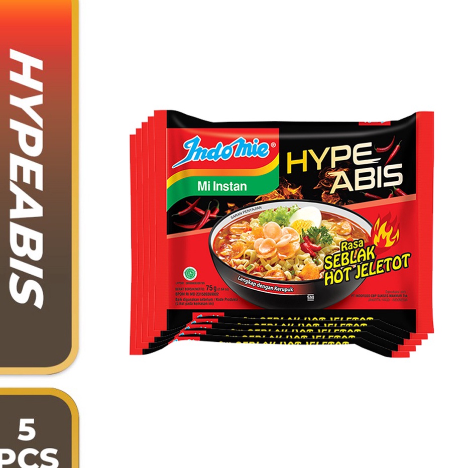 

Murah Banget 5 Pcs - Indomie HypeAbis Rasa Seblak Hot Jeletot