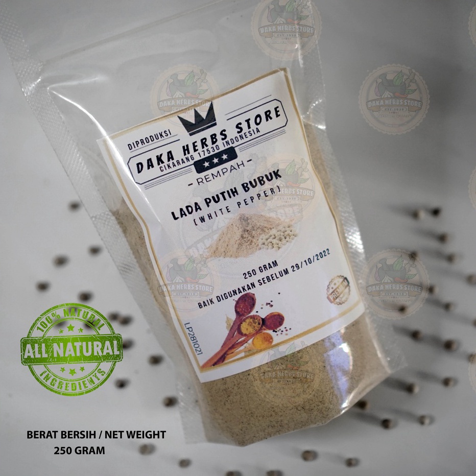 

Promo LADA PUTIH BUBUK MURNI TANPA CAMPURAN (250 GRAM) Ready Stock