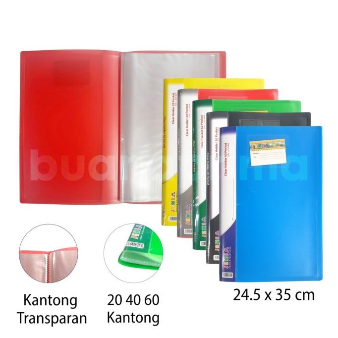 

Terbaru Map Clear Holder Jenia Display Book Pockets Plastik Document Keeper