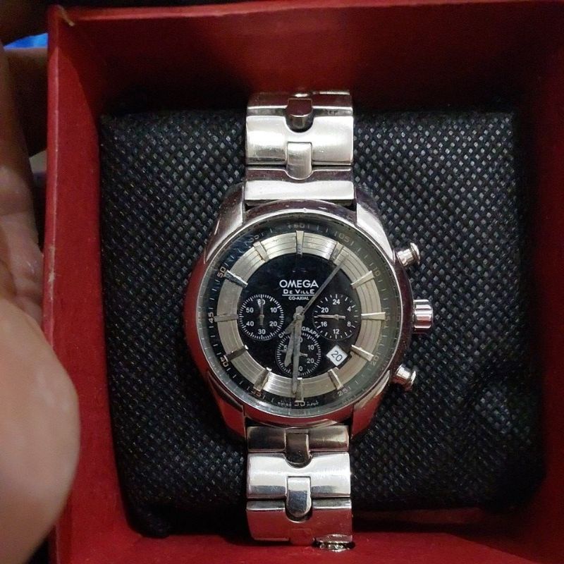 jam tangan Chronograph Omega preloved second bekas