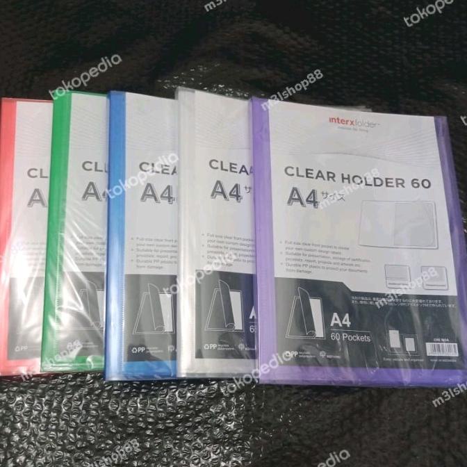 

Termurah Clear Holder/Dokumen Keeper/Display Book A4 60 Lembar Inter X Folder