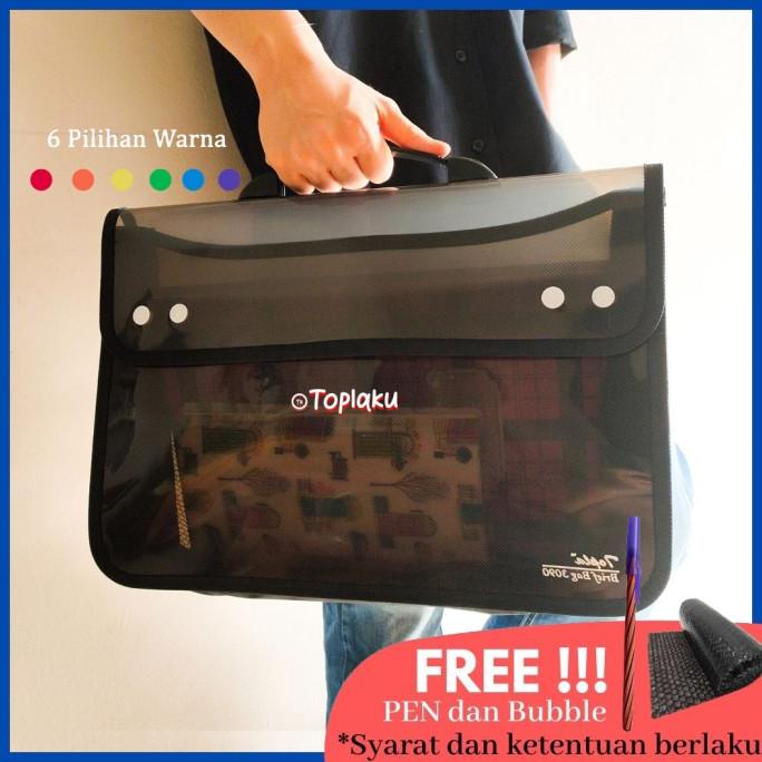 

Termurah Premium Map Tas Dokumen Plastik Kancing 4 Jaring School Bag