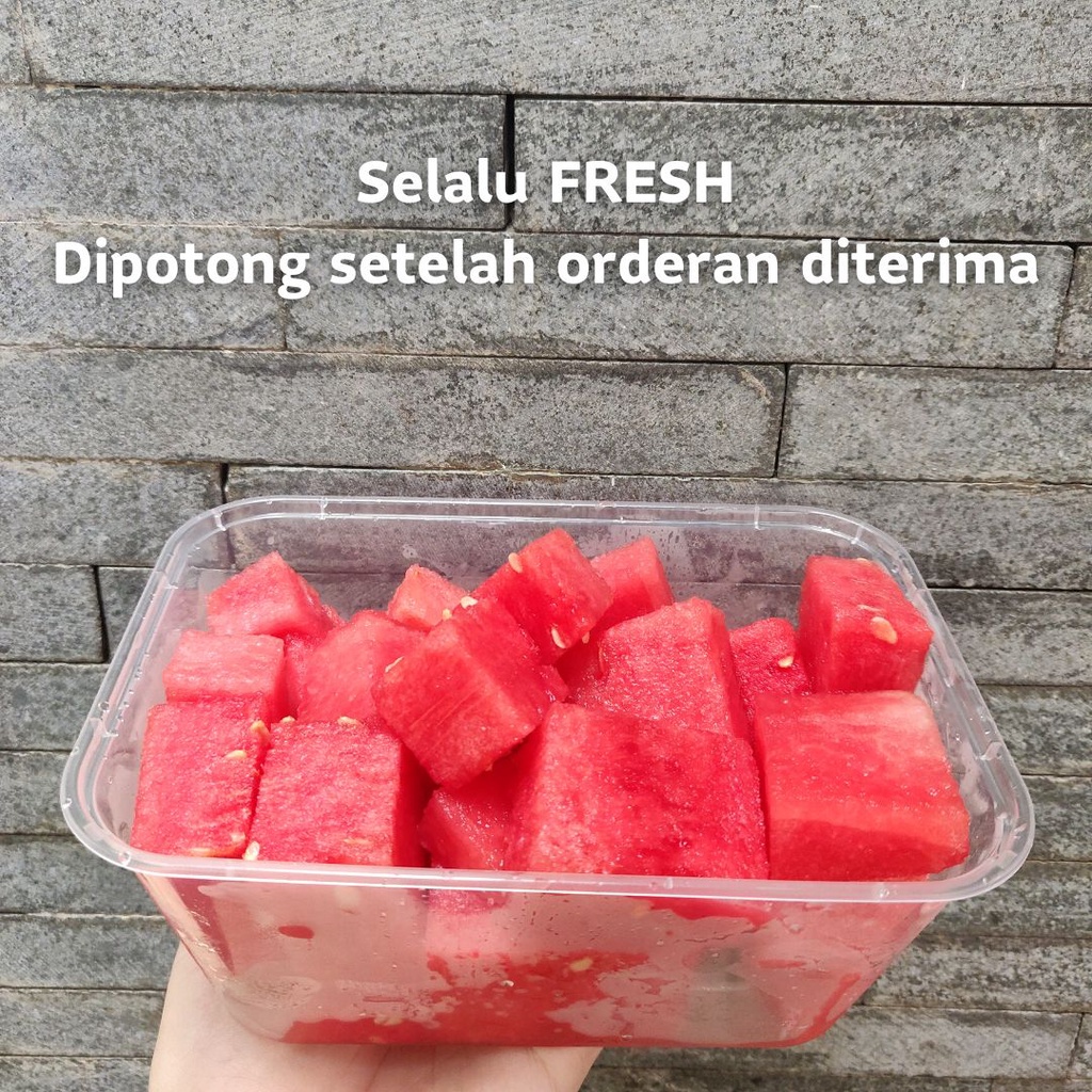 

Semangka Merah Potong Non Biji Fresh & Ready to Eat 500gr